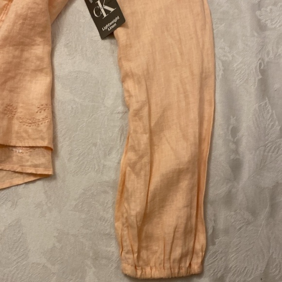 Calvin Klein Jeans women’s %100 Linen long sleeve Size XL NWT - Picture 11 of 11